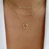 Retro Gold Layered Necklace