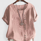 Elisavie | Comfortable Short Sleeve Blouse