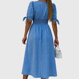 Jacqueline™ | Elegant Denim Dress