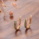 Elegant Green Earrings