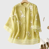 Nellie™ | Elegant Top with Embroidered Flowers