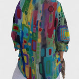 Rose™ | Elegant Geometric Pattern Blouse