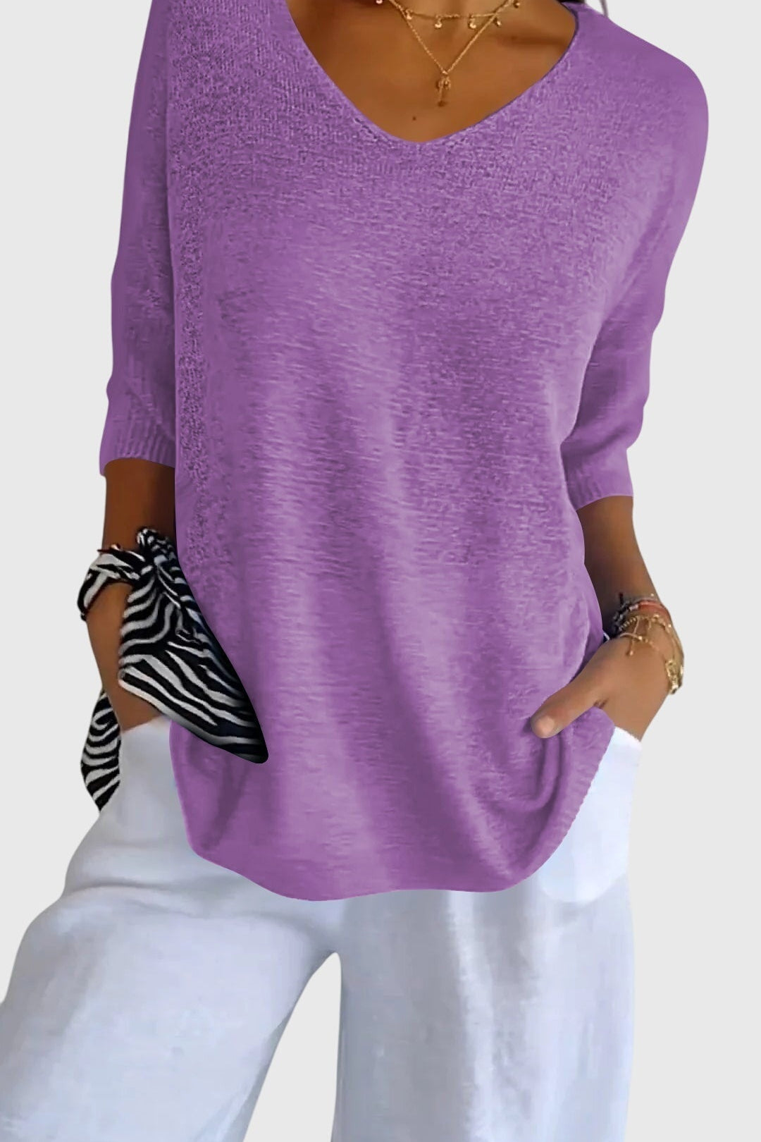 Cassandra™ | Elegant V-Neck Top