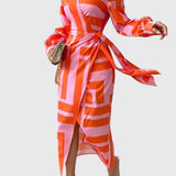 Everly™ | Elegant Wrap Dress with Print