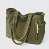Liorane | Luxurious Ribbed Tote Bag with Cord Detail