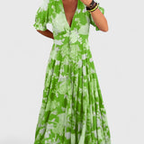 Minelda | Elegant Floral V-neck Dress