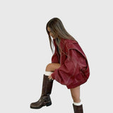 Faye™ - Oversized Leather Jacket