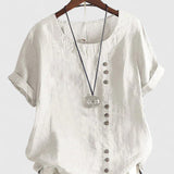 Elisavie | Comfortable Short Sleeve Blouse