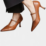 Isabella Elegant T-Bar Heels with Smooth Finish