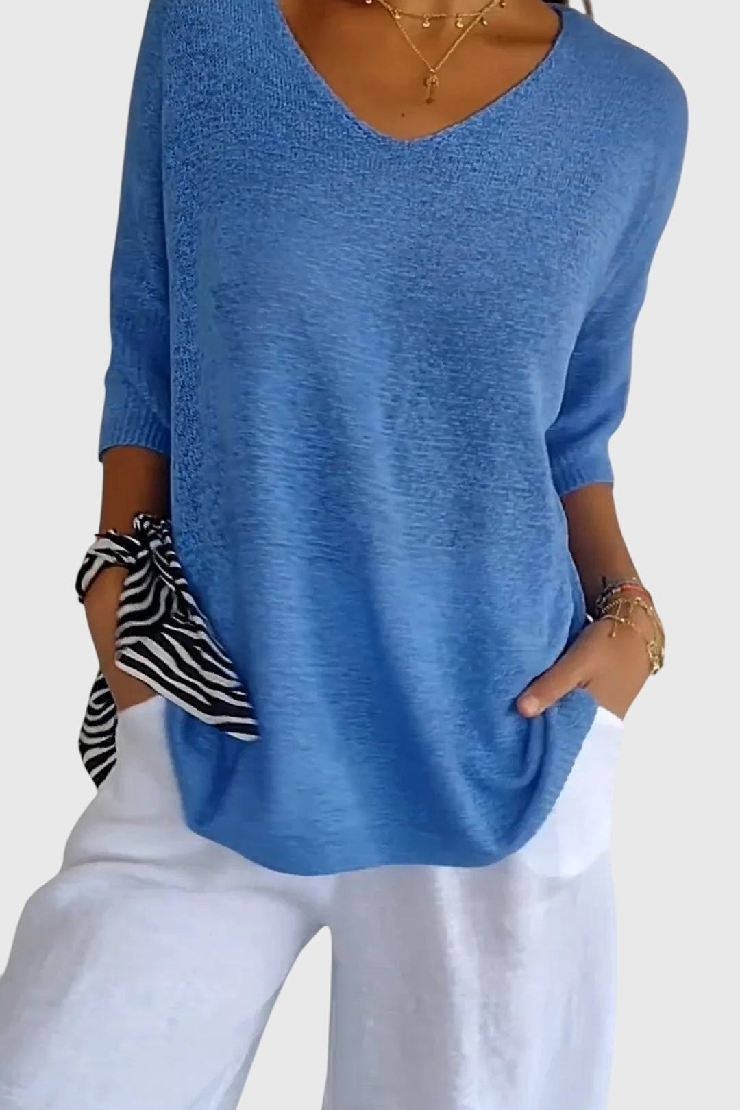 Cassandra™ | Elegant V-Neck Top