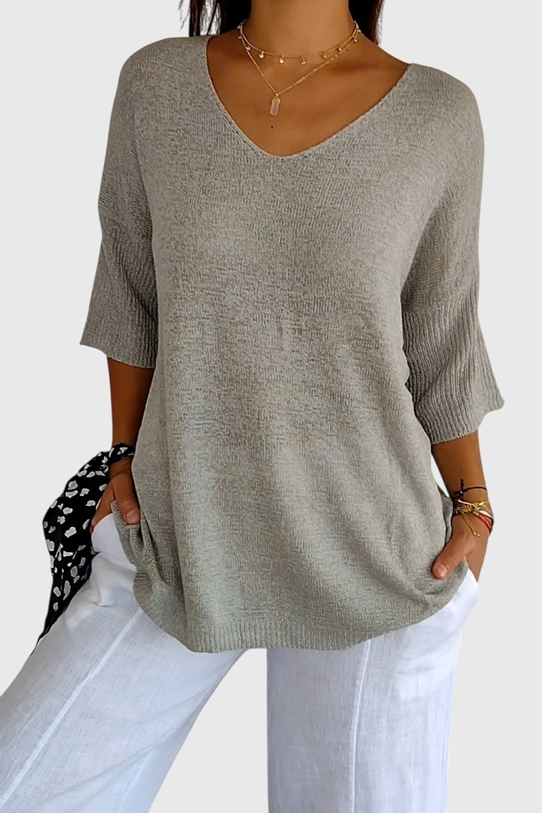 Cassandra™ | Elegant V-Neck Top