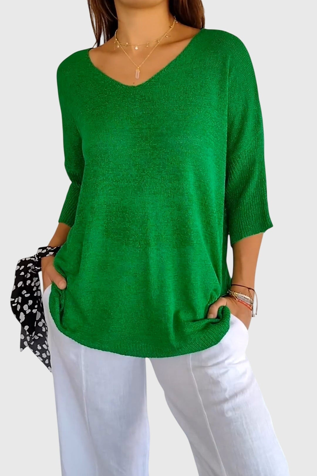 Cassandra™ | Elegant V-Neck Top