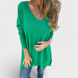 Skylar - Relaxed knit tunic with V-neck