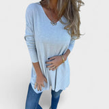 Skylar - Relaxed knit tunic with V-neck