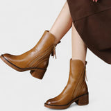 Leah - Premium leather orthopedic ankle boots