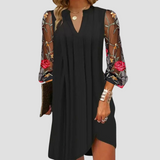 Mila - Elegant mini dress with sheer sleeves