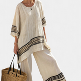 Anzaleira | Elegant Striped Set