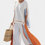 Anzaleira | Elegant Striped Set