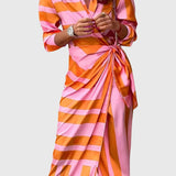 Everly™ | Elegant Wrap Dress with Print