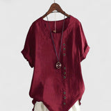 Elisavie | Comfortable Short Sleeve Blouse