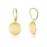 Retro Golden Disc Earrings