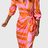 Everly™ | Elegant Wrap Dress with Print