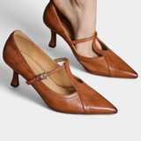 Isabella Elegant T-Bar Heels with Smooth Finish