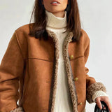 Harper - Buttoned sheepskin jacket
