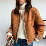 Harper - Buttoned sheepskin jacket