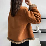 Harper - Buttoned sheepskin jacket