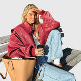 Faye™ - Oversized Leather Jacket