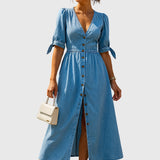 Jacqueline™ | Elegant Denim Dress