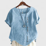 Elisavie | Comfortable Short Sleeve Blouse