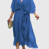 Nada | Elegant V Neck Dress