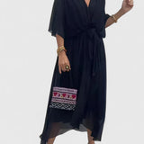 Nada | Elegant V Neck Dress