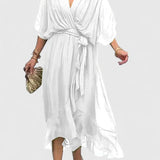 Nada | Elegant V Neck Dress