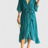 Nada | Elegant V Neck Dress
