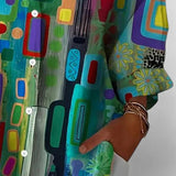 Rose™ | Elegant Geometric Pattern Blouse