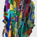 Rose™ | Elegant Geometric Pattern Blouse